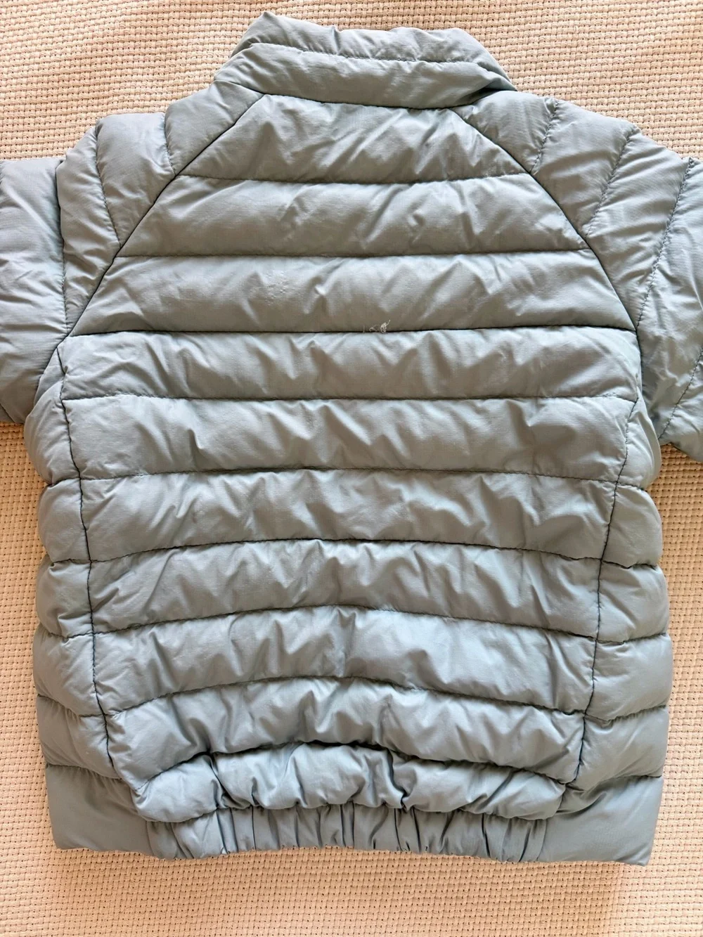 Patagonia Kids Light Aqua Quilted Puffer Jacket with Stand Collar